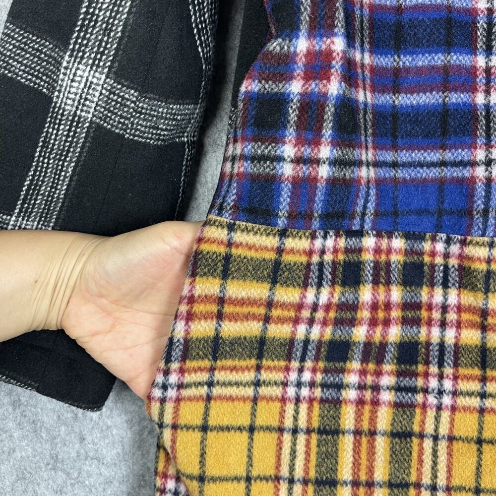 Dolls Kill Current Mood Academy Punk Plaid Jacket Coat Womens Medium Wool Blend - Picture 9 of 15